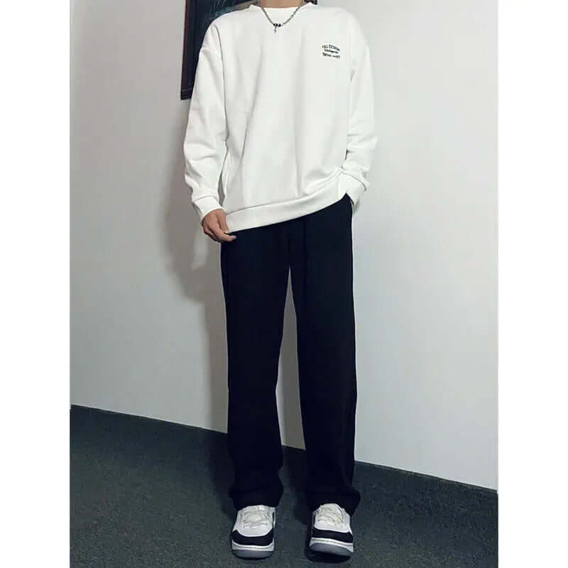 Simple All-matching Straight Sports Pants Men
